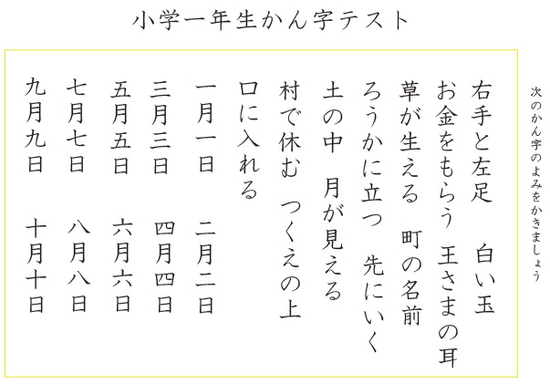 小学一年生で習う漢字一覧 ブリッジぷりんと