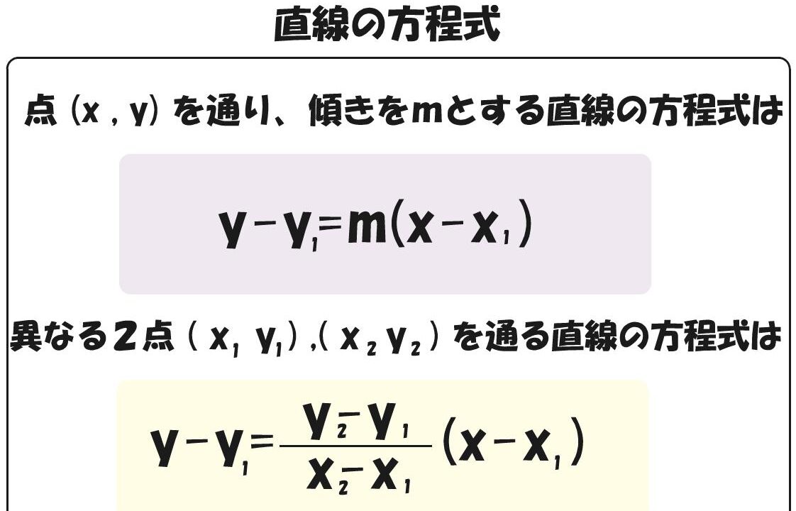 直線の方程式 – ブリッジぷりんと