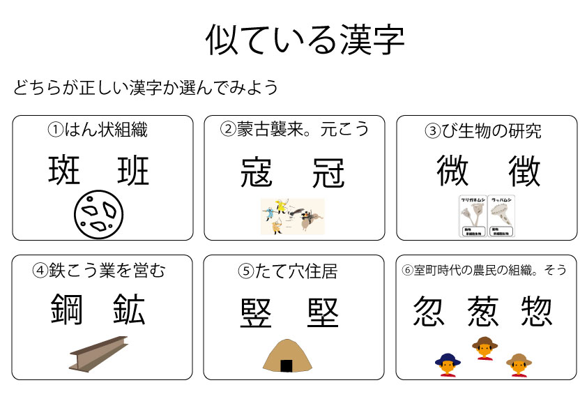 似ている漢字 理科・社会編 – ブリッジぷりんと